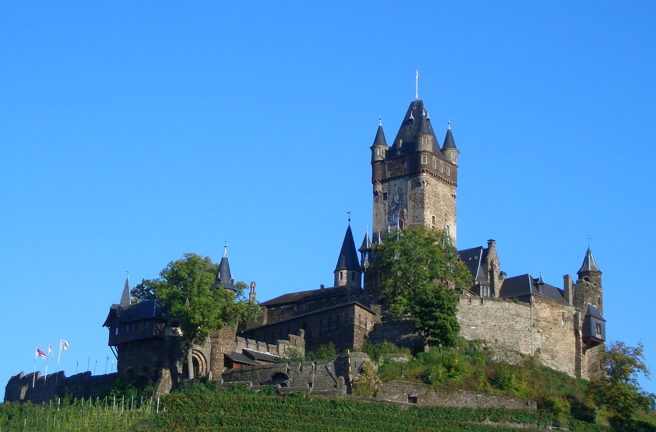 Cochem, Pilis, Reichsburgo Kokemas, Viduramžiai, Sachsen, Imperijos Pilis, Vokietija, Pastatas, Lankytinos Vietos, Burg Cochem