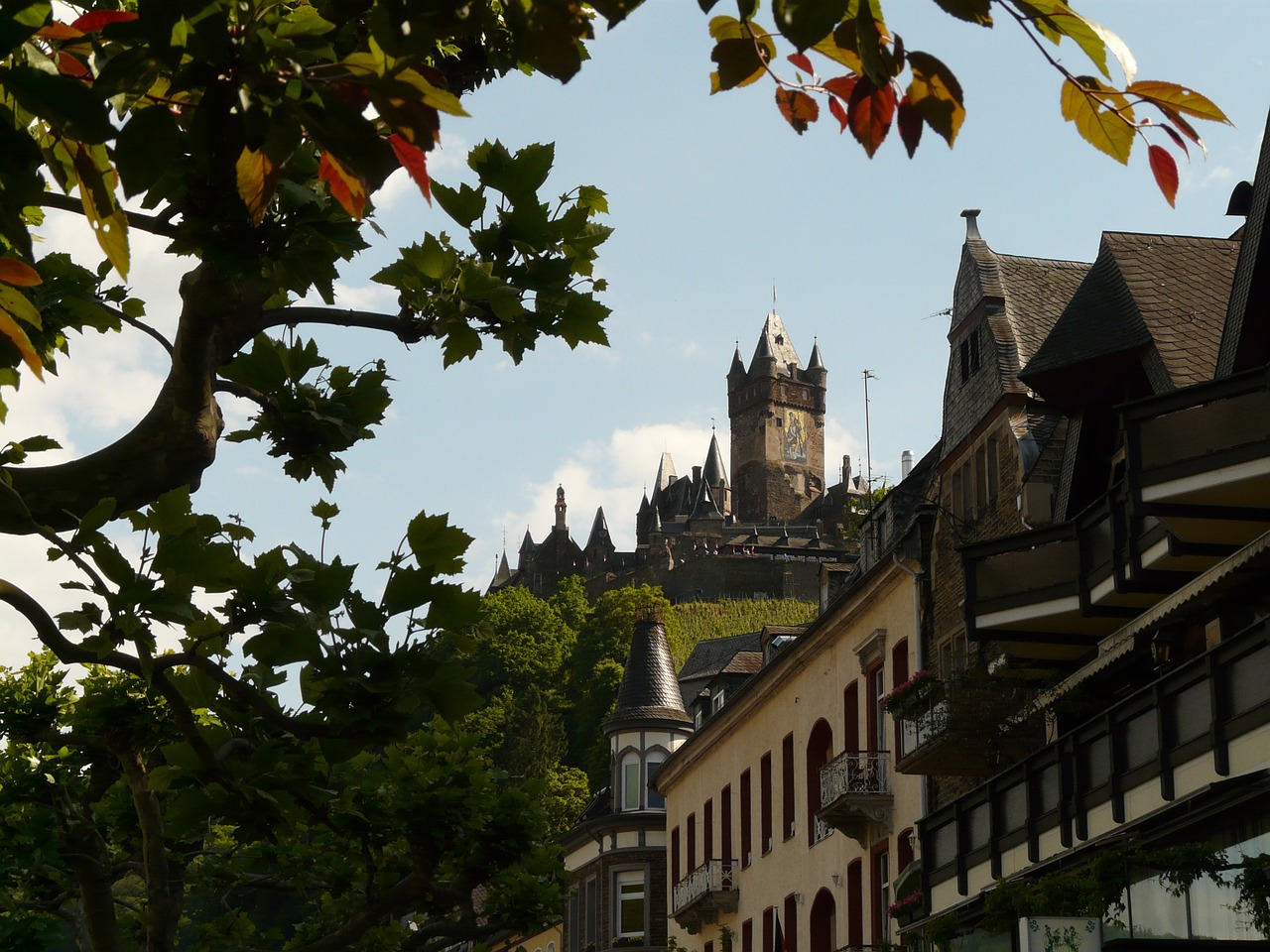 Cochem, Imperijos Pilis, Pilis, Reichsburgo Kokemas, Sachsen, Mosel, Viršūnių Pilis, Aukštis Burg, Augalas, Viduramžiai