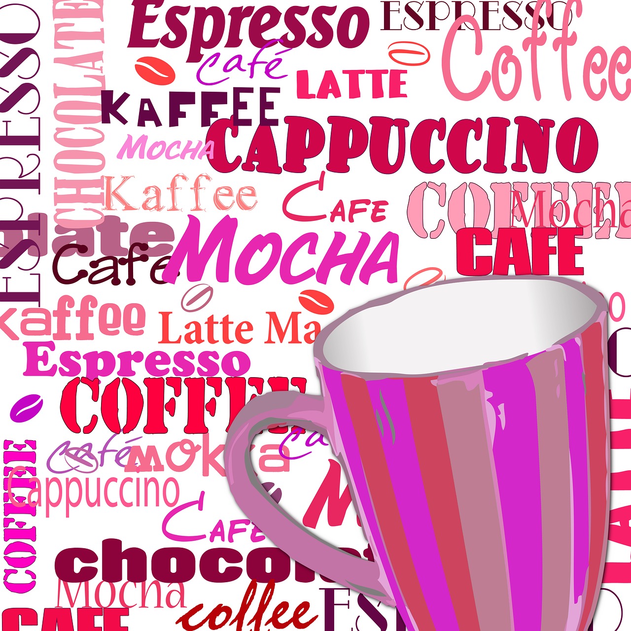 Kava, Taurė, Raidės, Kavos Puodelis, Kavinė, Henkel, Espresso, Raudona, Pertrauka, Pupos