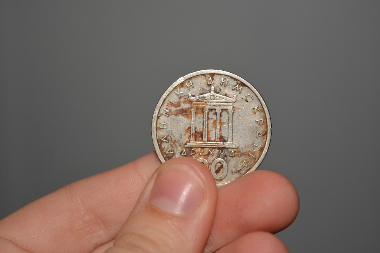 Moneta, Graikų Kalba, Pinigai, Rusvas, Nemokamos Nuotraukos,  Nemokama Licenzija