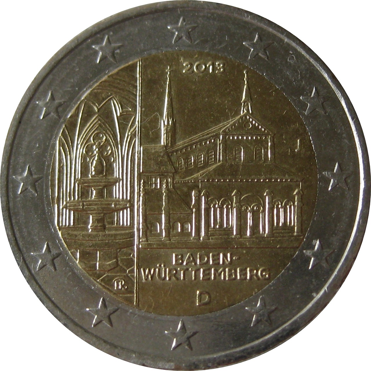 Moneta, 2 Euras, Baden Würtemberg, 2013, Nemokamos Nuotraukos,  Nemokama Licenzija