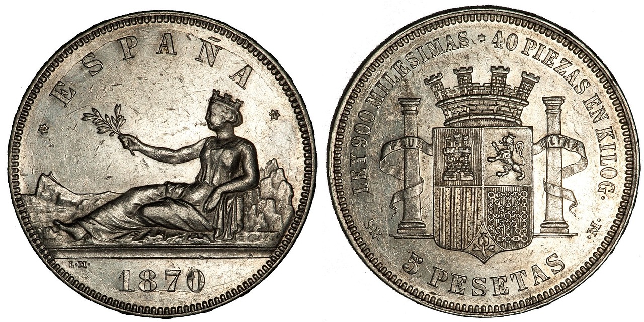 Monetos, Pinigai, Ispanų, Pesetas, Finansai, Pinigai, Valiuta, Bankininkystė, Mokėjimas, Ekonomika