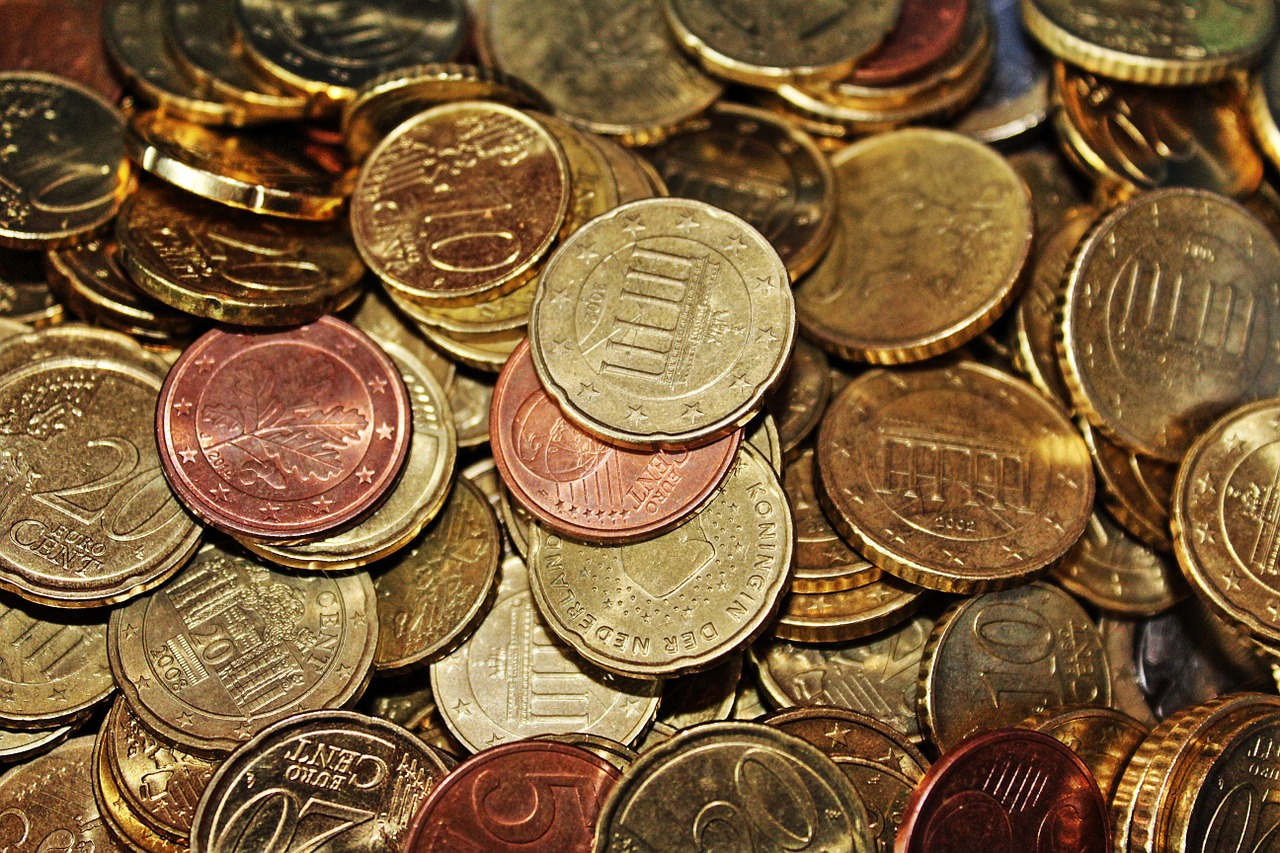 Monetos, Euras, Pinigai, Valiuta, Euro Centai, Centas, € Moneta, Nemokamos Nuotraukos,  Nemokama Licenzija