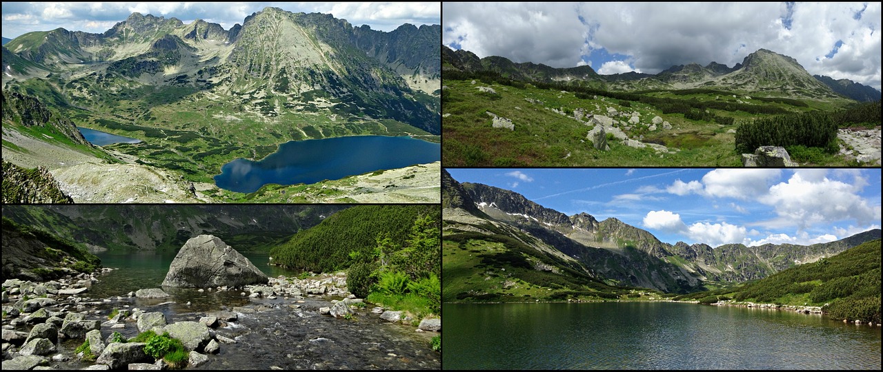 Koliažas, Tatry, Kalnai, Aukštas Tatras, Kraštovaizdis, Gamta, Turizmas, Lenkija, Nemokamos Nuotraukos,  Nemokama Licenzija