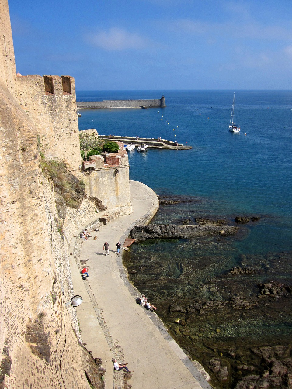 Collioure, Fortas, Viduržemio Jūros, Uostas, Pyrénées-Orientales, France, Nemokamos Nuotraukos,  Nemokama Licenzija
