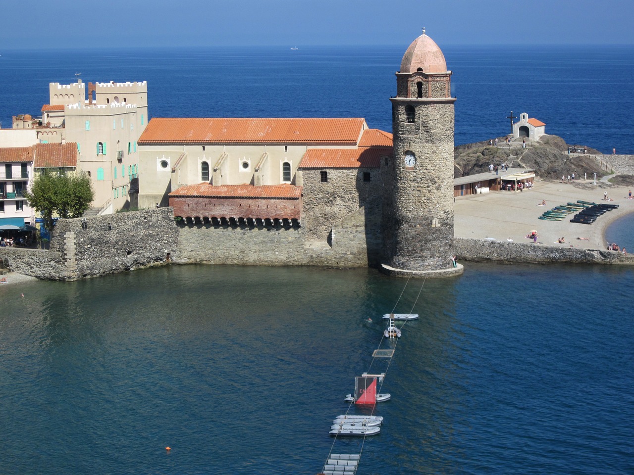 Collioure, Viduržemio Jūros, Bokštas, Bažnyčia, Uostas, Pyrénées-Orientales, France, Koplyčia, Nemokamos Nuotraukos,  Nemokama Licenzija