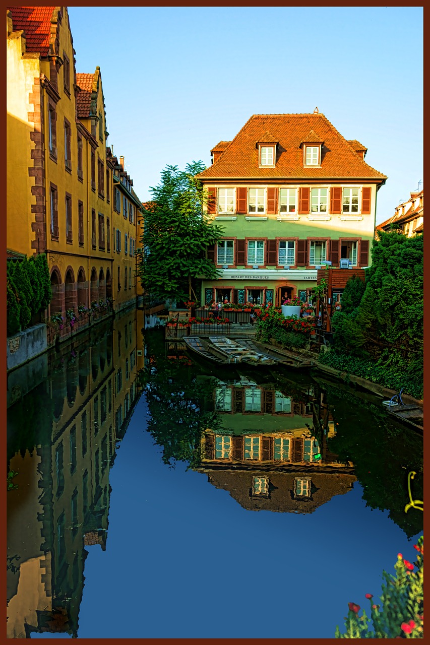 Colmar, France, Kanalas, Miestas, Namas, Architektūra, Pastatas, Miestas, Architektūros Dizainas, Struktūra