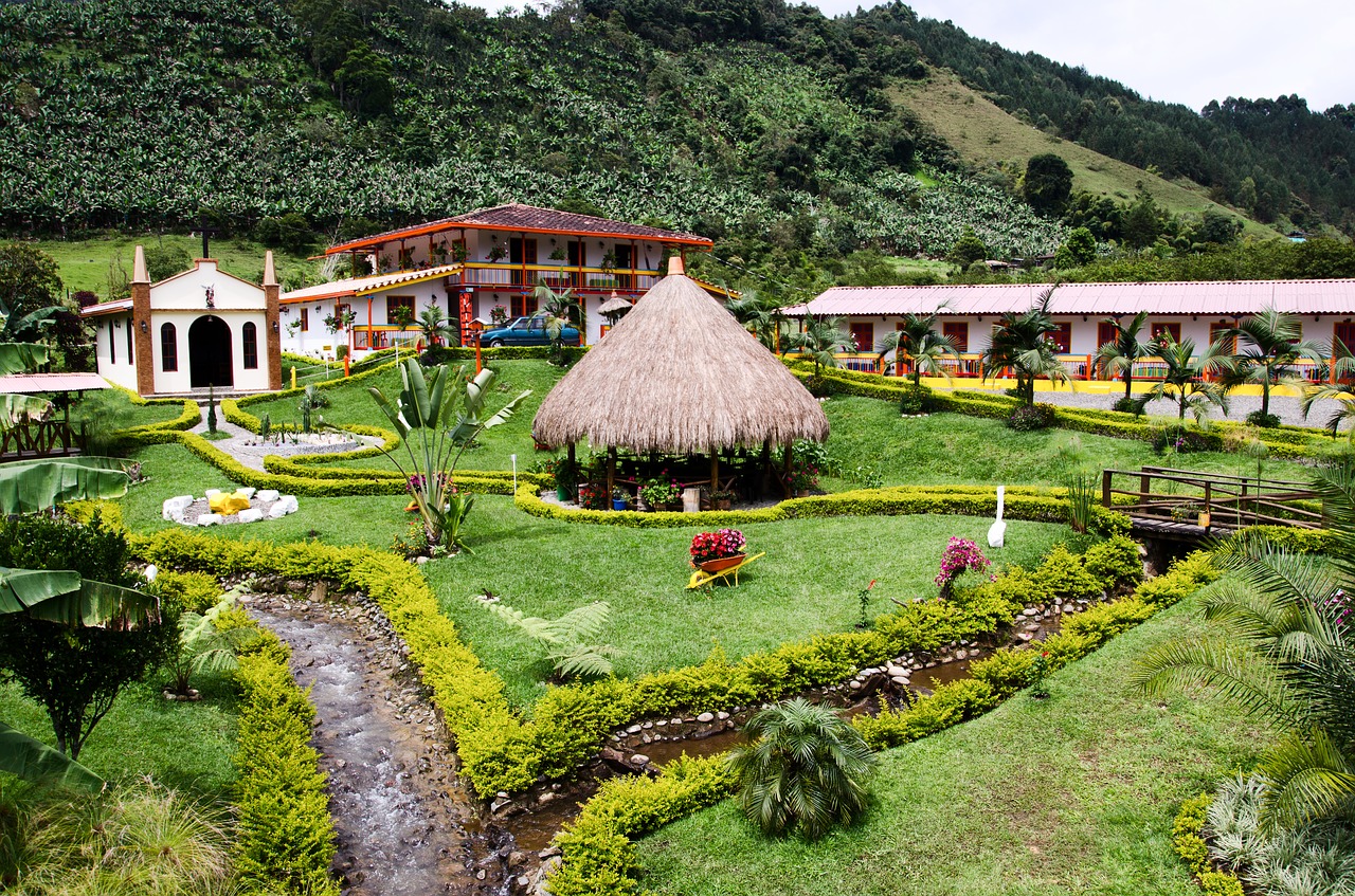 Kolumbija, Jardin, Kavos Zona, Kava, Kavos Auginimo Plotas, Antioksija, Bananai, Bananų Medis, Gamta, Šventė