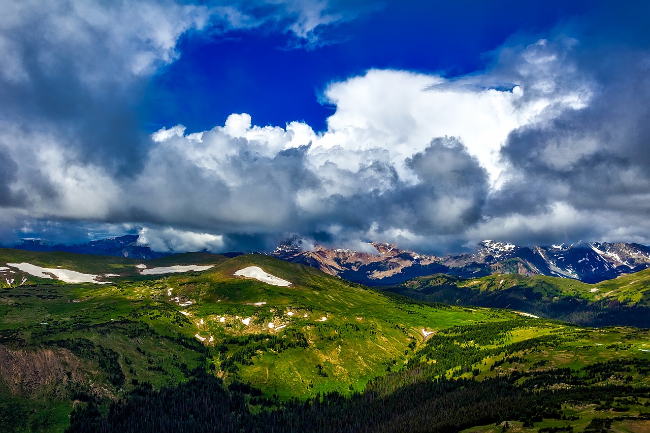 Colorado, Kalnai, Dangus, Debesys, Kraštovaizdis, Gamta, Lauke, Šalis, Miškas, Medžiai