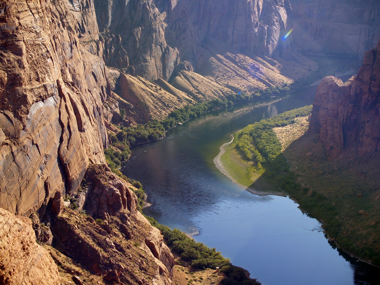Spalado Upė, Glen Canyon, Puslapis, Arizona, Usa, Vanduo, Kraštovaizdis, Gamta, Raudona, Akmenys