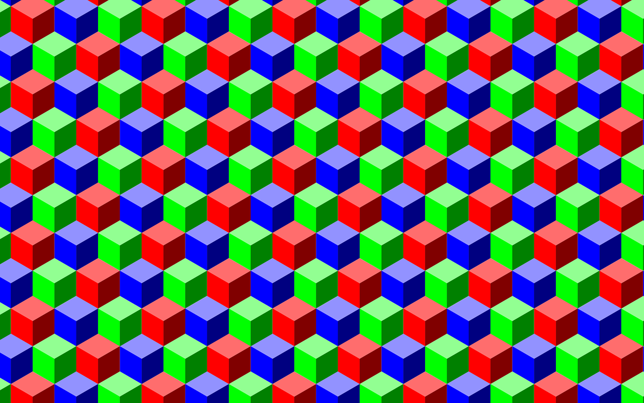 Spalvinga, Prizminis, Vaivorykštė, Rgb, Besiūliai, Kartojasi, Modelis, Dizainas, Geometrinis, Izometrinė