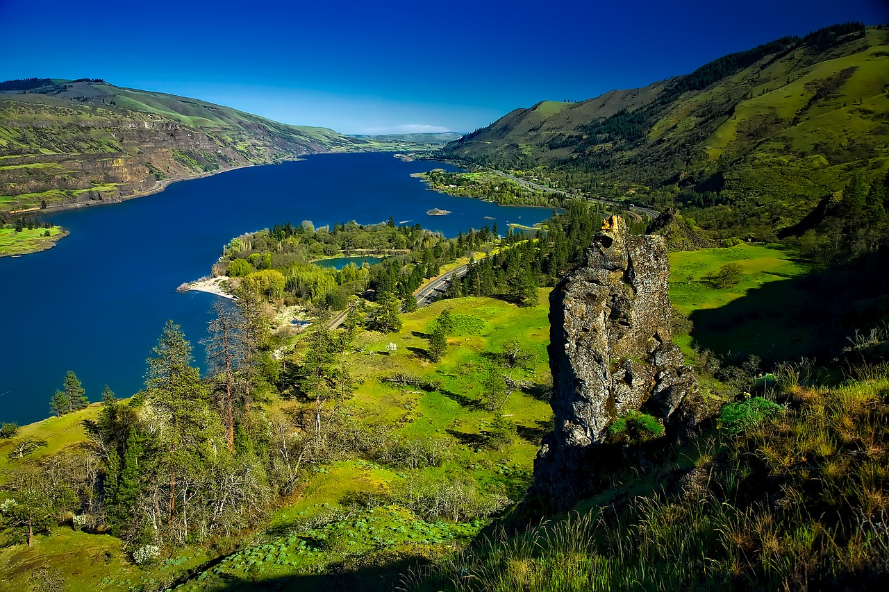 Kolumbijos Upė, Oregonas, Gorge, Slėnis, Kraštovaizdis, Vaizdingas, Kalnai, Gamta, Lauke, Šalis