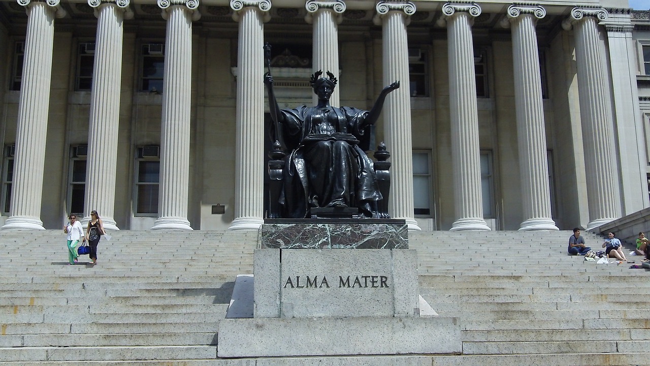 Kolumbijos Universitetas, Statula, Niujorkas, Campus, Kolegija, Universitetas, Žingsniai, Alma Mater, Nemokamos Nuotraukos,  Nemokama Licenzija