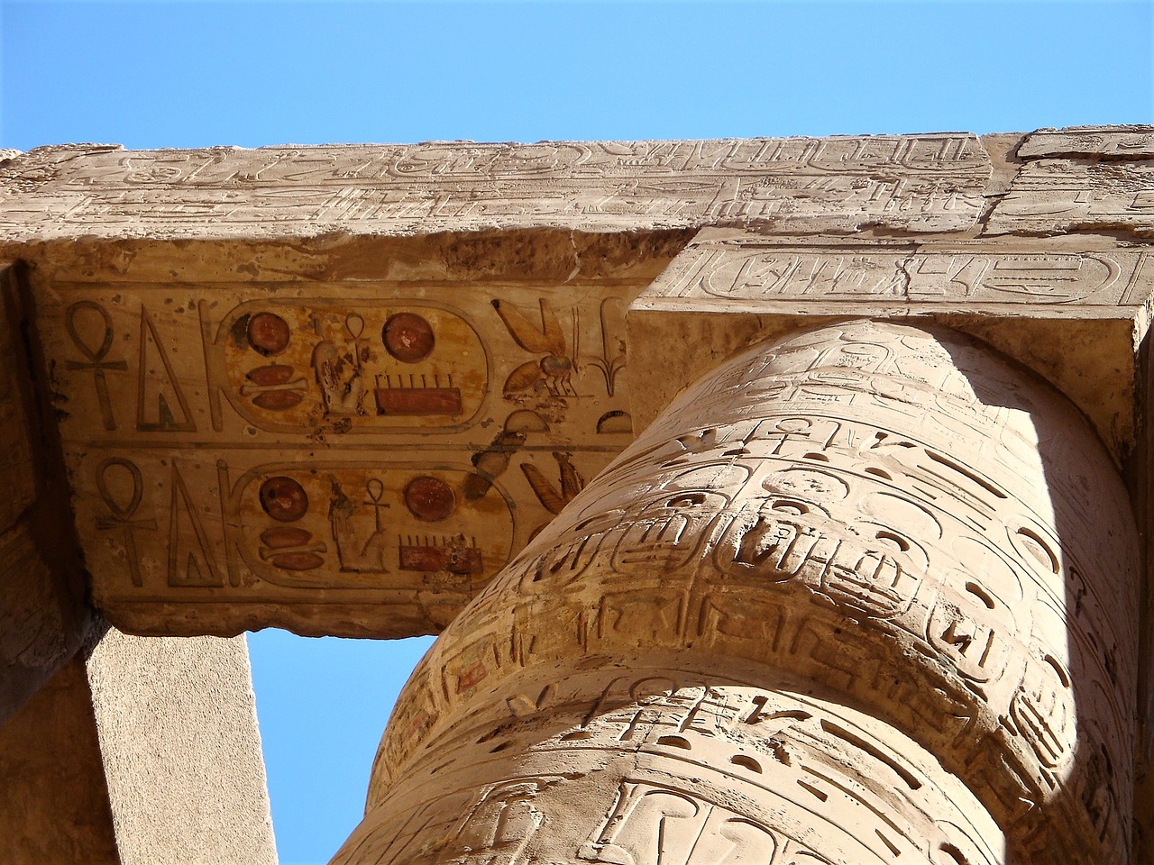 Stulpelis, Šventykla Karnakoje, Senovinis, Hieroglifai, Nemokamos Nuotraukos,  Nemokama Licenzija