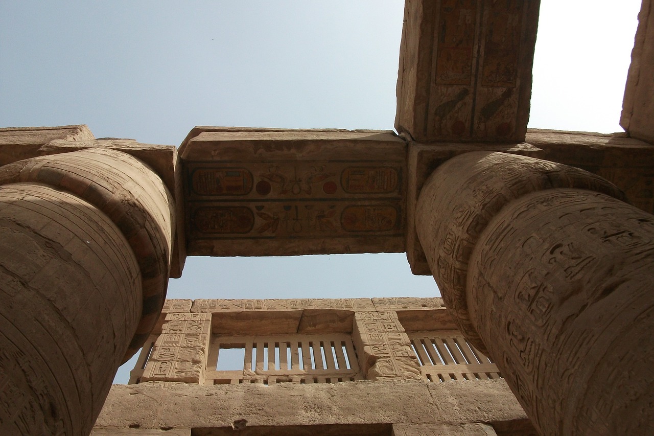 Stulpelinė Šventykla, Užrašas, Egiptas, Senas, Karnakas, Luxor, Akmuo, Pastatas, Stulpelis, Istoriškai
