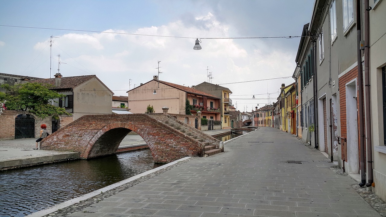 Comacchio, Kanalas, Italy, Nemokamos Nuotraukos,  Nemokama Licenzija