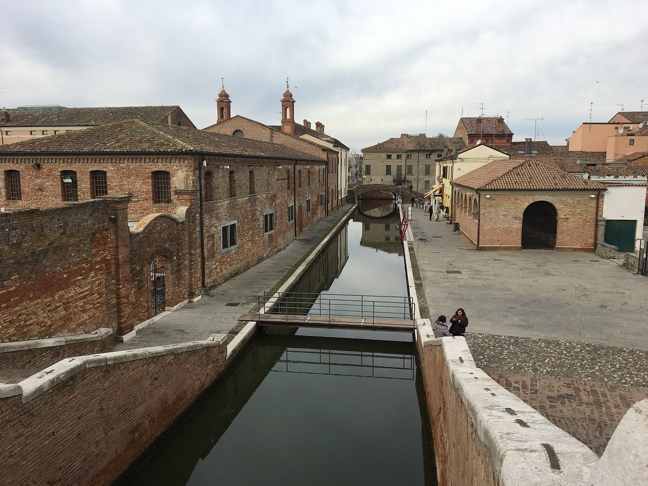 Comacchio, Italy, Ferrara, Ispanų, Kraštovaizdis, Kanalas, Pastatas, Europa, Architektūra, Senovės