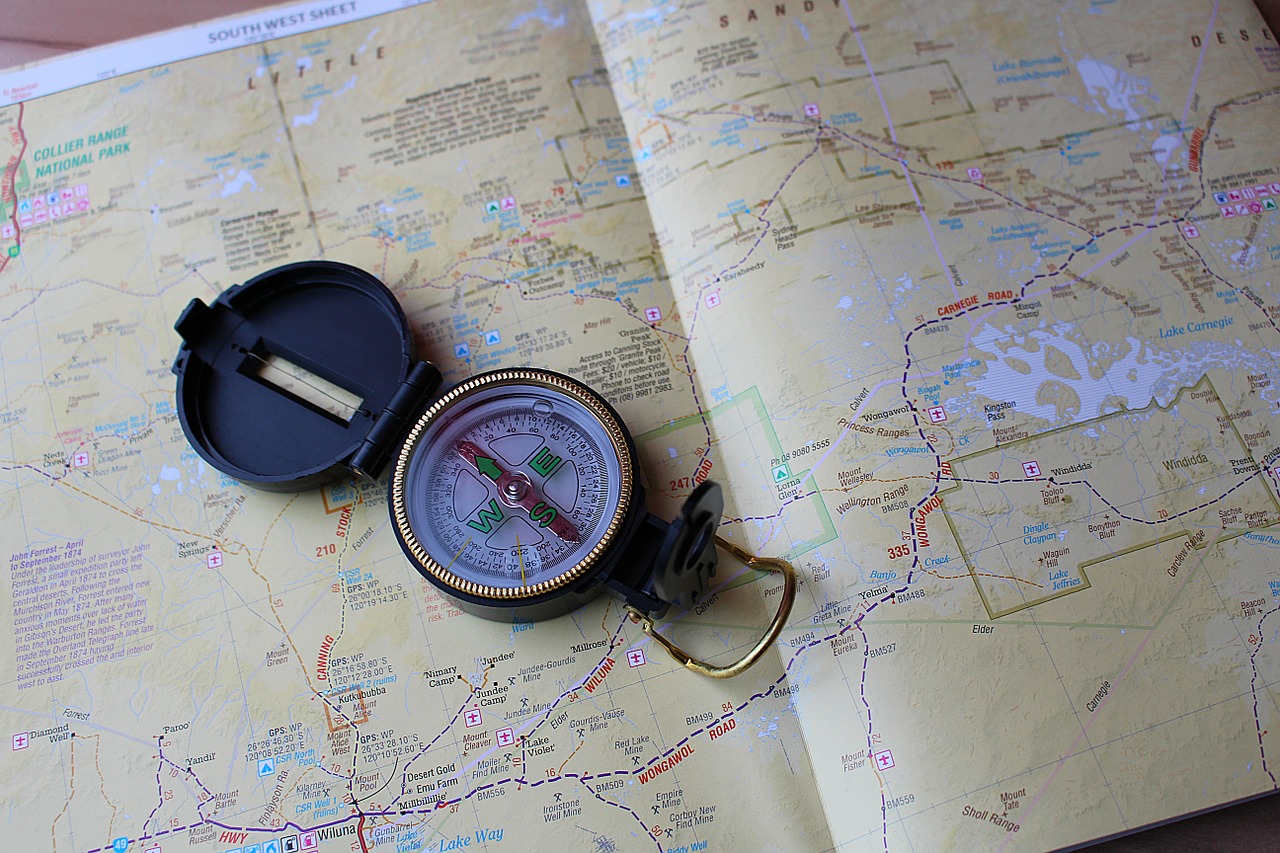 Kompasas, Žemėlapis, Navigacija, Vakarų Australija, Nemokamos Nuotraukos,  Nemokama Licenzija