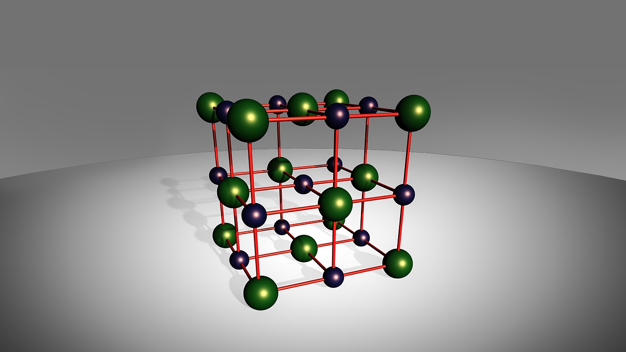 Komponavimas, 3D, Kubiniai, Paviršiaus Grotelės, Centre, Veido Centre, Chemija, Atomas, Virimo Druska, Nacl