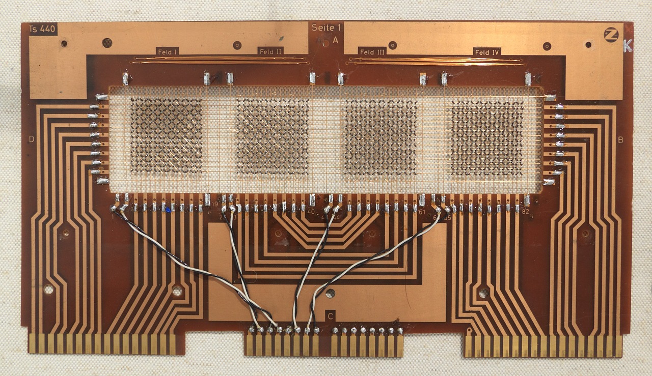 Kompiuteris, Techninė Įranga, Pcb, Atspausdintas, Grandinė, Lenta, Branduolys, Atmintis, Magnetinis, Konrad Zuse