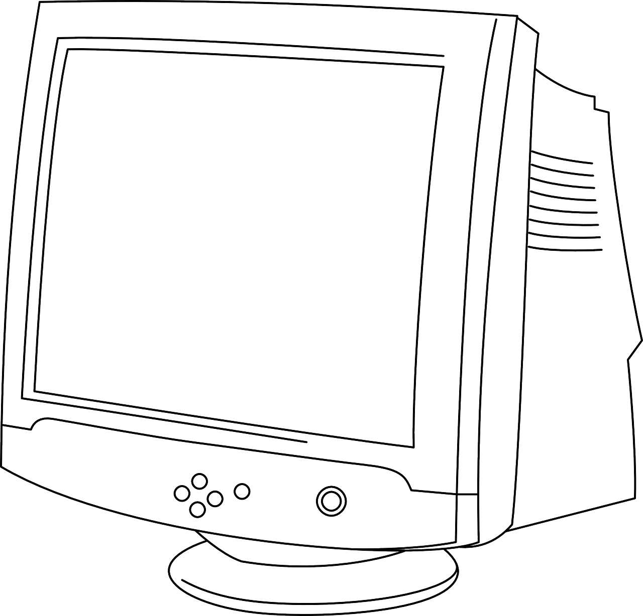 Kompiuteris, Stebėti, Ekranas, Techninė Įranga, Senas, Sunkus, Elektronika, Prietaisas, Technologija, Stalas