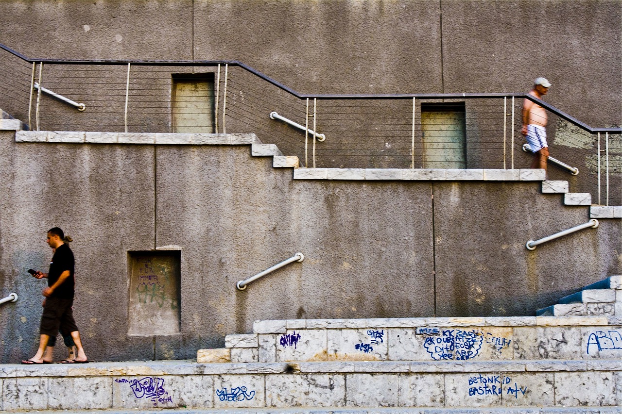 Betonas, Žingsniai, Laiptai, Grafiti, Žmonės, Nemokamos Nuotraukos,  Nemokama Licenzija