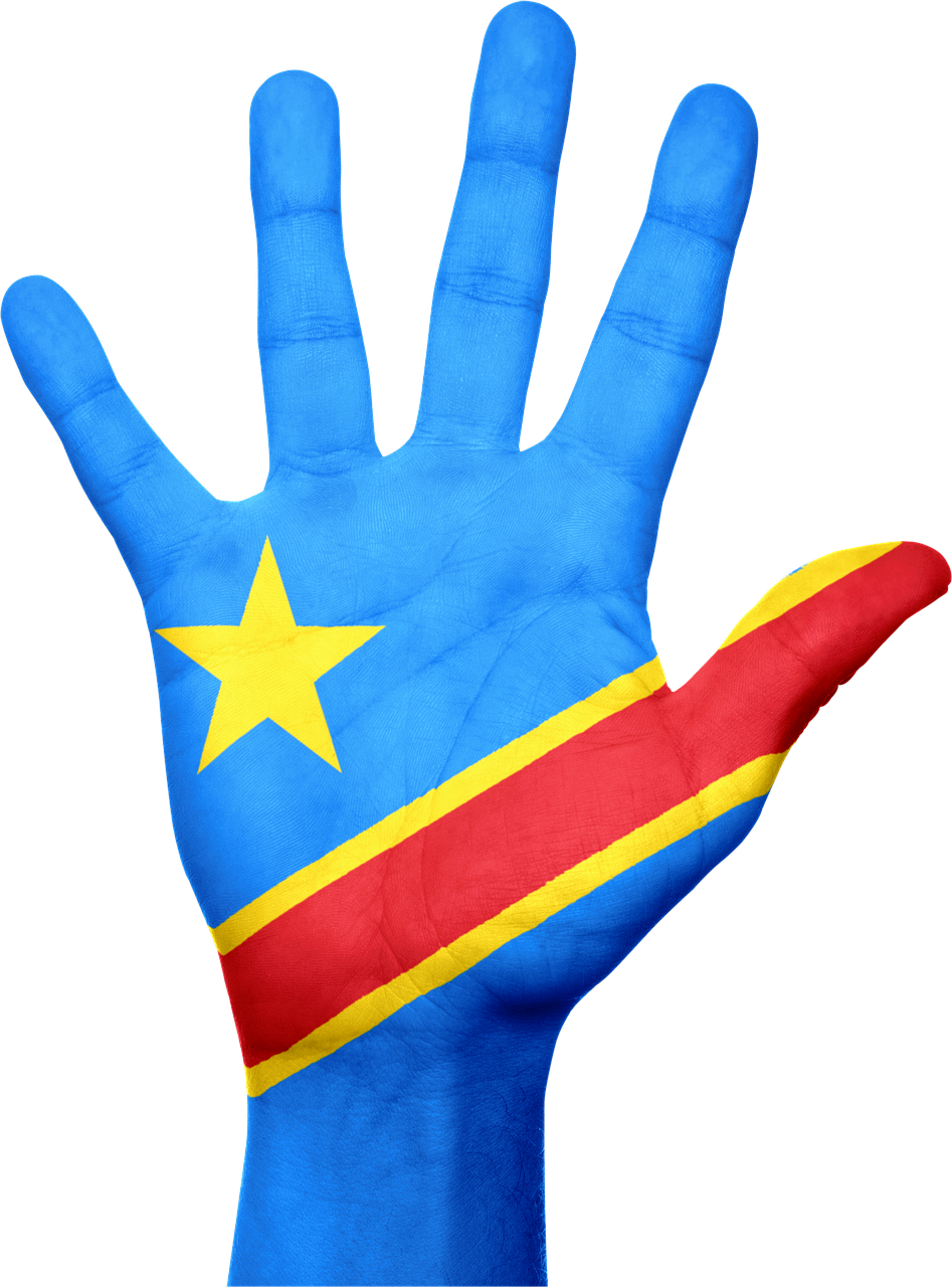 Kongo, Vėliava, Ranka, Afrika, Demokratinis, Šalis, Nacionalinis, Pirštai, Pasididžiavimas, Patriotinis