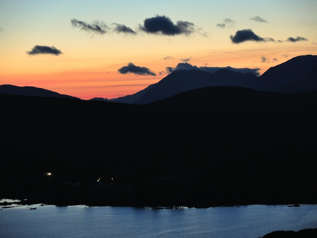 Connemara, Saulėlydis, Ežeras, Kalnai, Nemokamos Nuotraukos,  Nemokama Licenzija