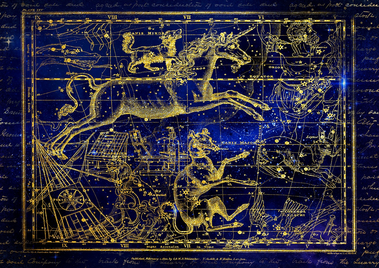 Žvaigždynas,  Zodiako Ženklas,  Dangus,  Žvaigždėtas Dangus,  Alexander Jamieson,  Sveikinimas,  Atvirukas,  Žvaigždučių Atlas,  Horoskopas,  Astrologija