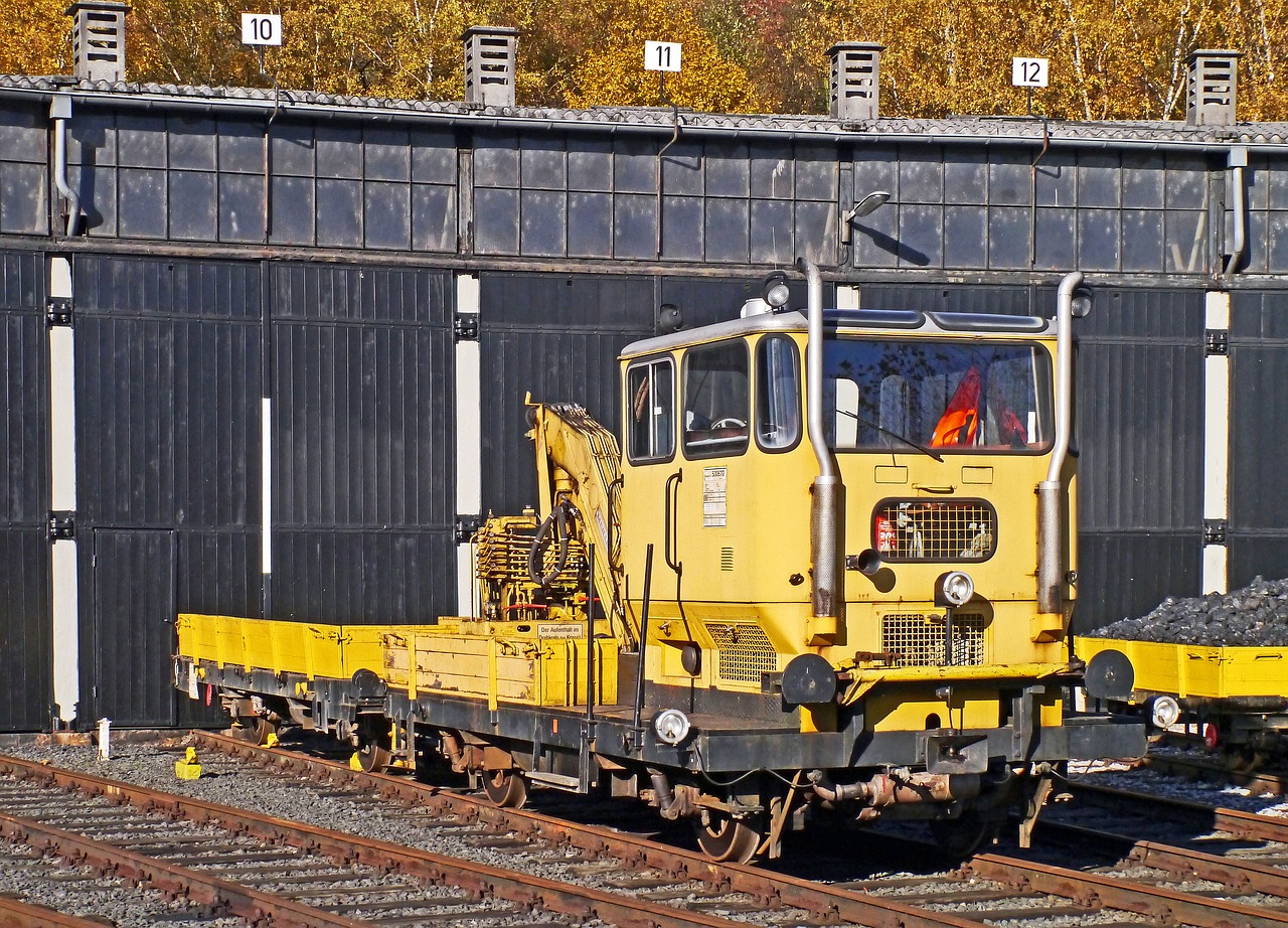 Statybos Traukinys, Supuvę Automobiliai, Db, Deutsche Bundesbahn, 1980-Tieji Metai, Muziejus, Bochum-Dahlhause, Dgeg, Lokomotyvai, Roundhouse