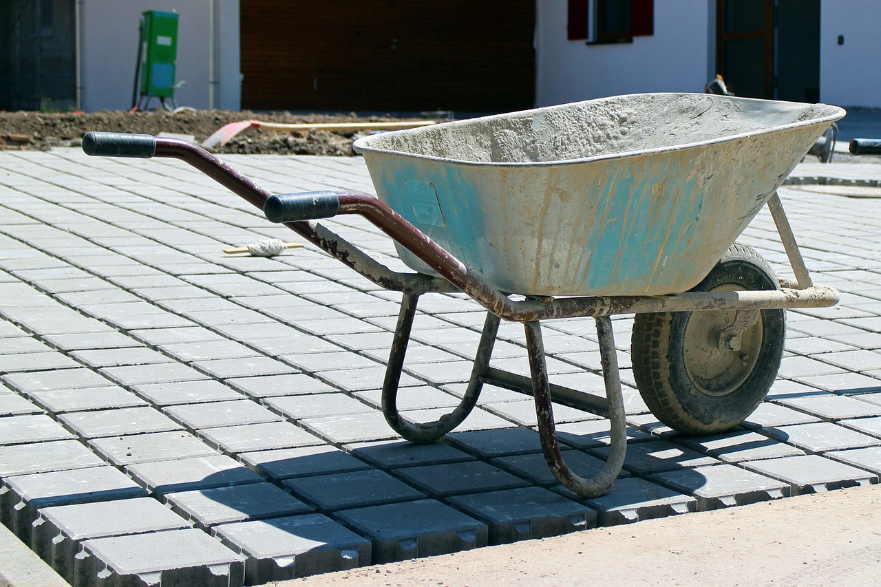 Statybos Darbai, Vežimėlis, Transportas, Transporto Priemonė, Darbo Įranga, Darbas, Stumti Barrow, Kroviniai, Gareta, Karetė