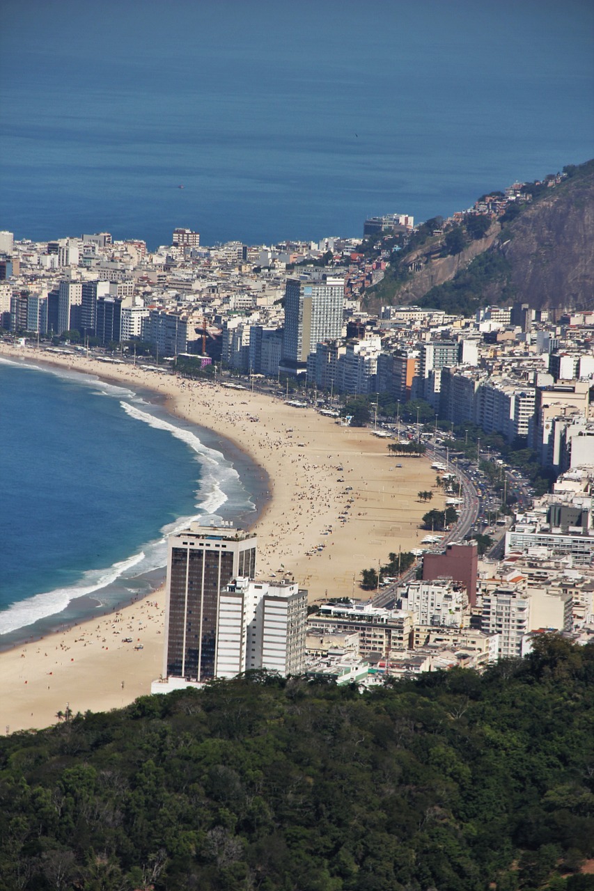 Copacabana, Vaizdas Iš Cukranendrių, Rio De Žaneiras, Lankytinos Vietos, Pasaulyje Žinomas Paplūdimys, Žinomas, Pasaulyje Garsaus, Verta Aplankyti, Brazilija, Spalvingas