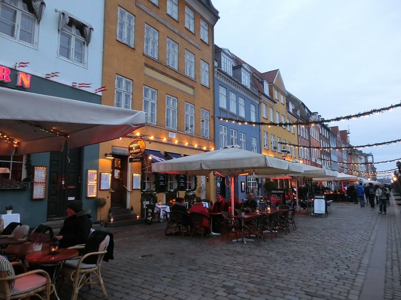Kopenhaga, Denmark, Uostas, Nyhavn, Restoranai, Promenada, Nemokamos Nuotraukos,  Nemokama Licenzija