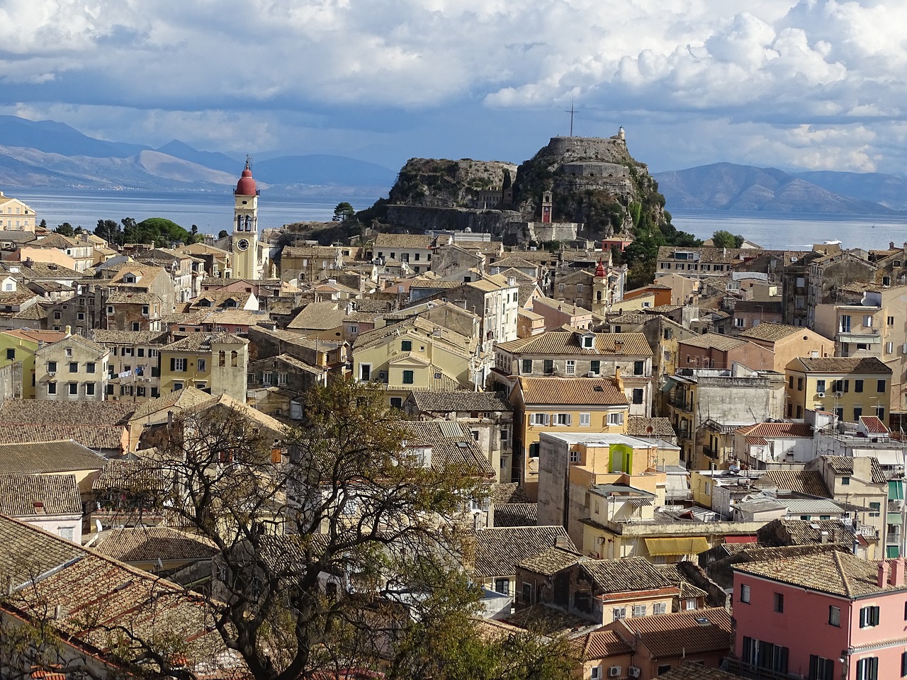 Corfu,  Miestas,  Panorama,  Be Honoraro Mokesčio, Nemokamos Nuotraukos,  Nemokama Licenzija