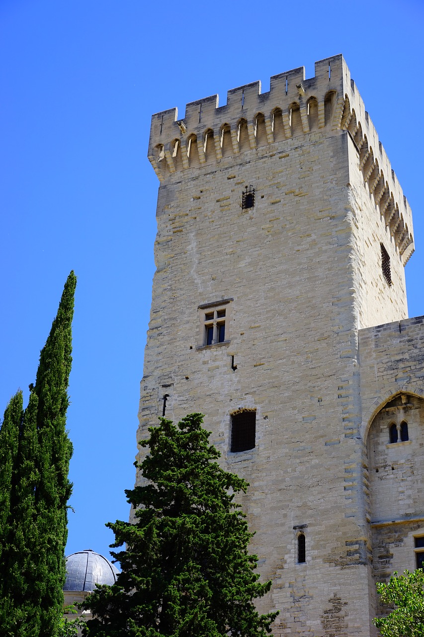 Kampinis Bokštas, Gynybinis Bokštas, Palais Des Papes, Gynyba, Avignon, Miestas, Centro, Miesto Gyvenimas, France, Pastatas