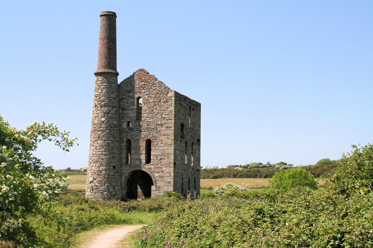 Cornwall, Kasyba, Mine, Anglija, Uk, Alavas, Kelionė, Kraštovaizdis, Variklis, Kukurūzai