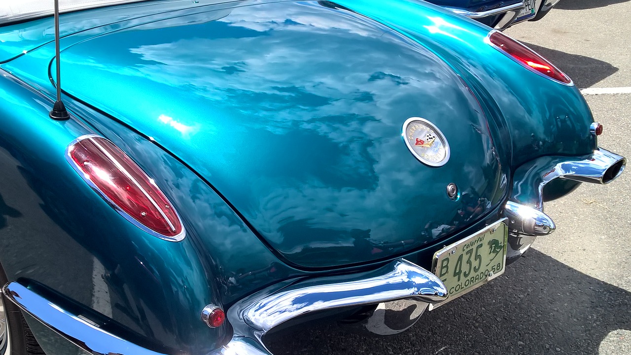 Corvette, Turkis, Bagažinė, 1958, Nemokamos Nuotraukos,  Nemokama Licenzija