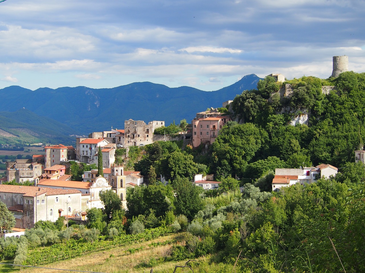 Šalis, Pietravairano, Žalias, Augalai, Borgo, Torre, Spalva, Medžiai, Dangus, Į Mišką