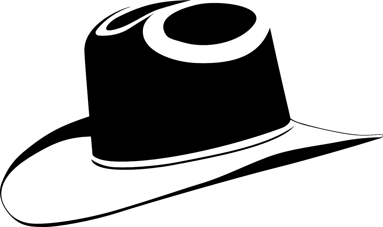 Kaubojaus Kepurė, Juoda, Kaubojus, Skrybėlę, Vakarų, Laukiniai Vakarai, Nemokama Vektorinė Grafika, Nemokamos Nuotraukos,  Nemokama Licenzija