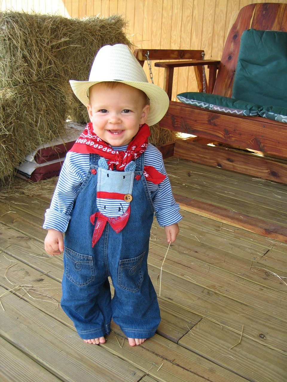 Cowgirl, Vaikas, Mielas, Ūkis, Mergaitė, Laimingas, Šalis, Moteris, Skrybėlę, Vaikas