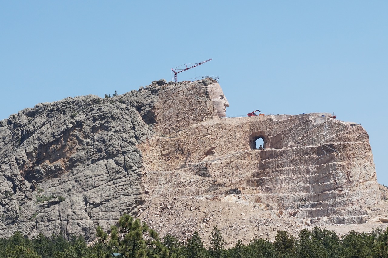 Crazy Horse Memorial,  Ai Dakota,  Vietinių Indians,  Herojus, Nemokamos Nuotraukos,  Nemokama Licenzija