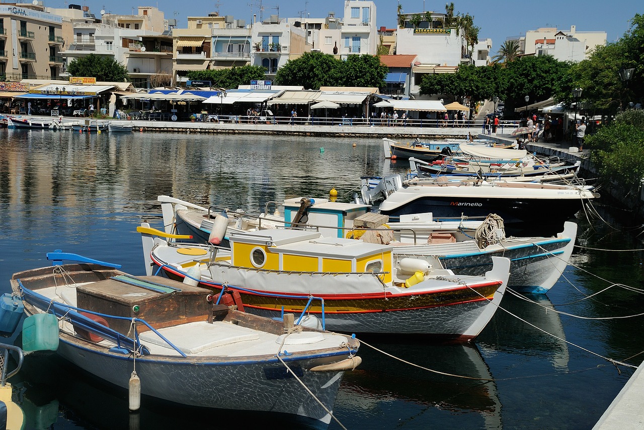 Crete, Agios Nikolaos, Šventė, Uostas, Valtys, Žvejybos Laivai, Nemokamos Nuotraukos,  Nemokama Licenzija
