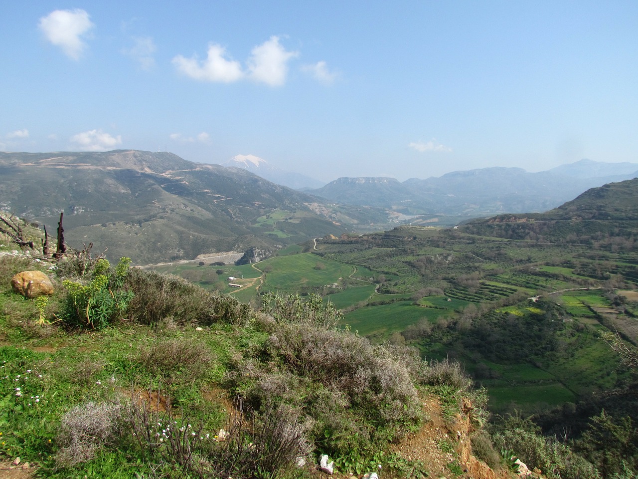 Crete, Kraštovaizdis, Vaizdingas, Dangus, Debesys, Kalnai, Slėnis, Uraganas, Gorge, Augalai