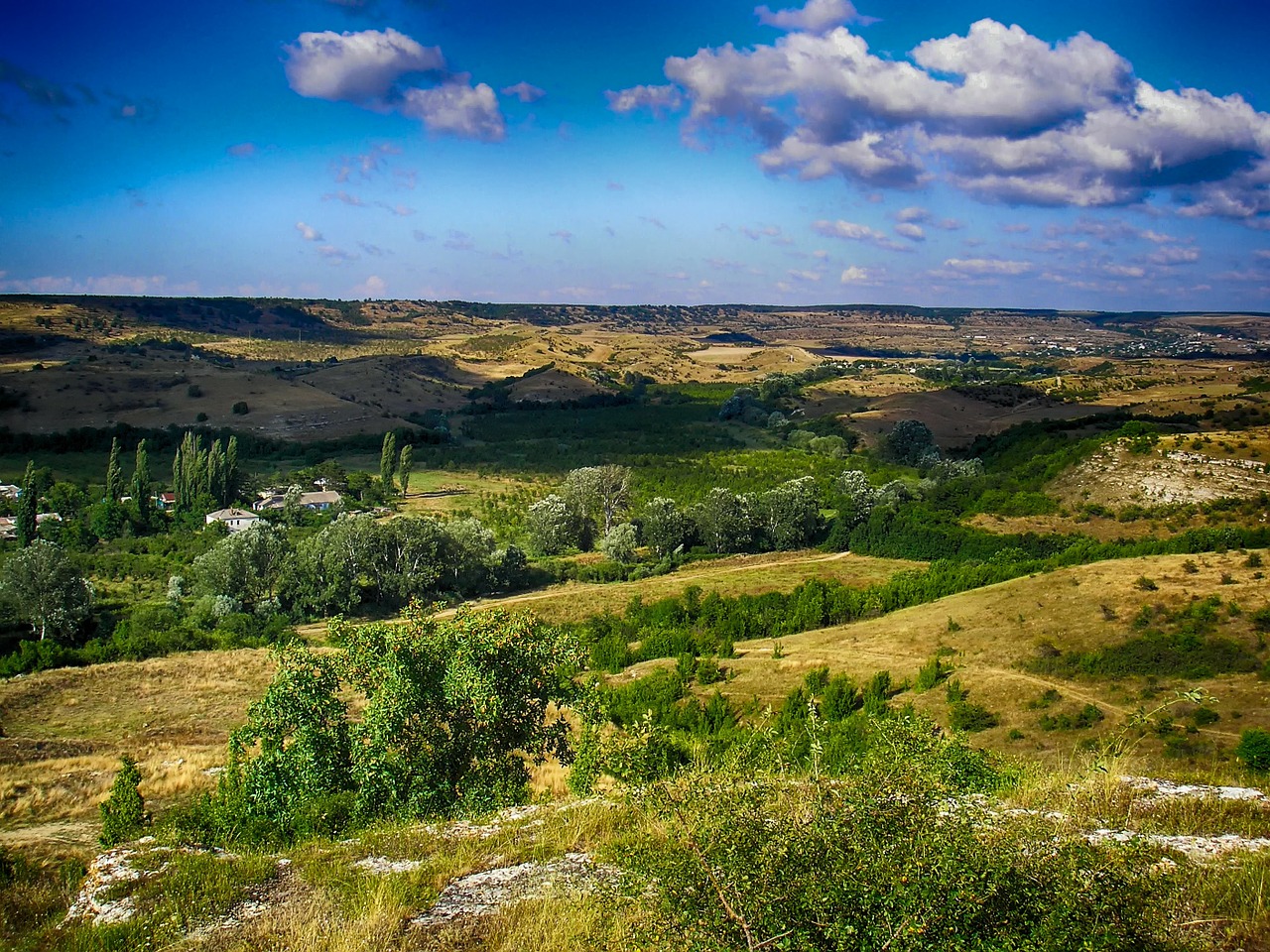 Krymas, Kraštovaizdis, Vaizdingas, Vasara, Pavasaris, Medžiai, Gamta, Lauke, Kaimas, Hdr