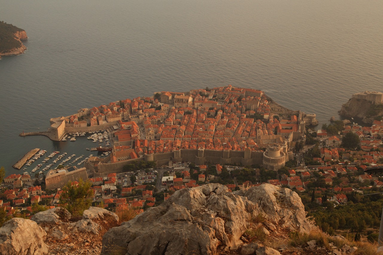 Kroatija, Dubrovnik, Miestas, Tvirtovė, Jūra, Namai, Važiuoklės, Architektūra, Senovinis, Vaizdas