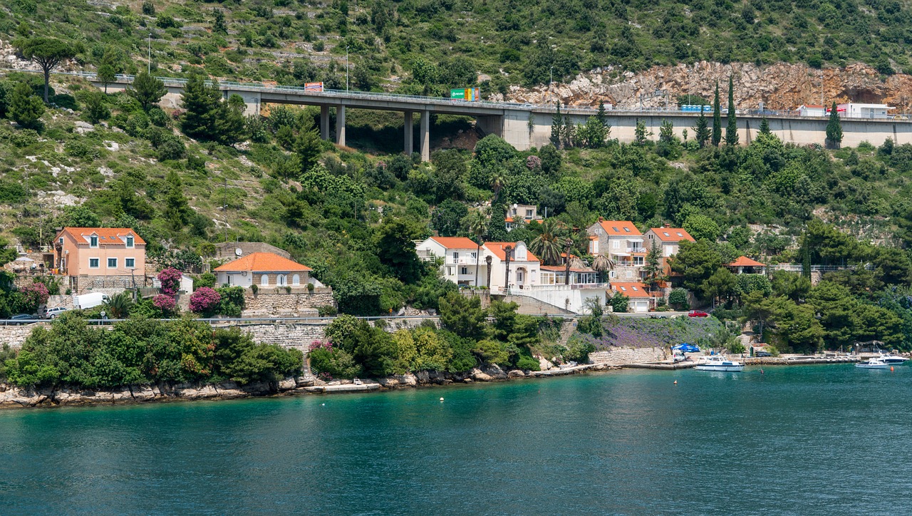 Kroatija, Dubrovnik, Architektūra, Pakrantė, Greitkelis, Kelionė, Jūra, Kranto, Kraštovaizdis, Vaizdingas