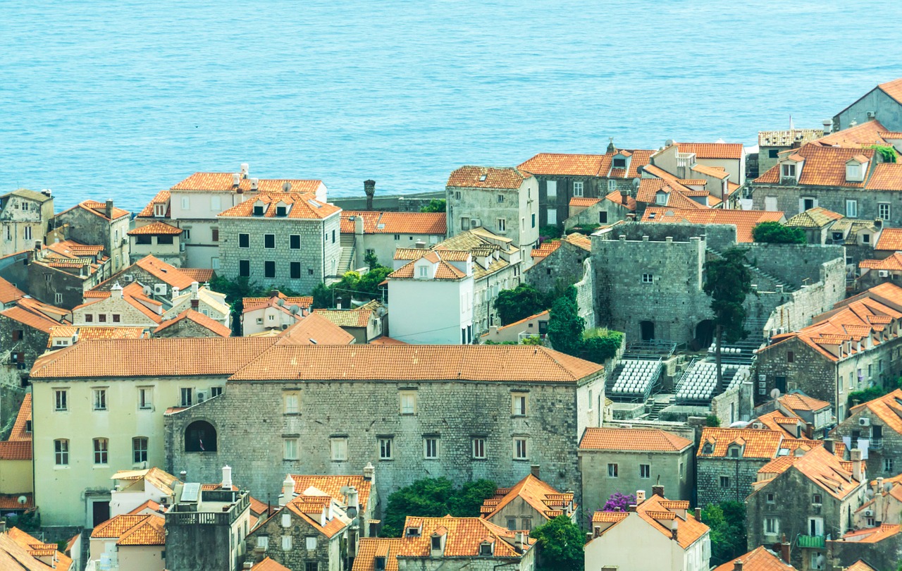 Kroatija, Dubrovnik, Fortas, Senas, Miestas, Jūra, Tvirtovė, Viduržemio Jūros, Architektūra, Vasara