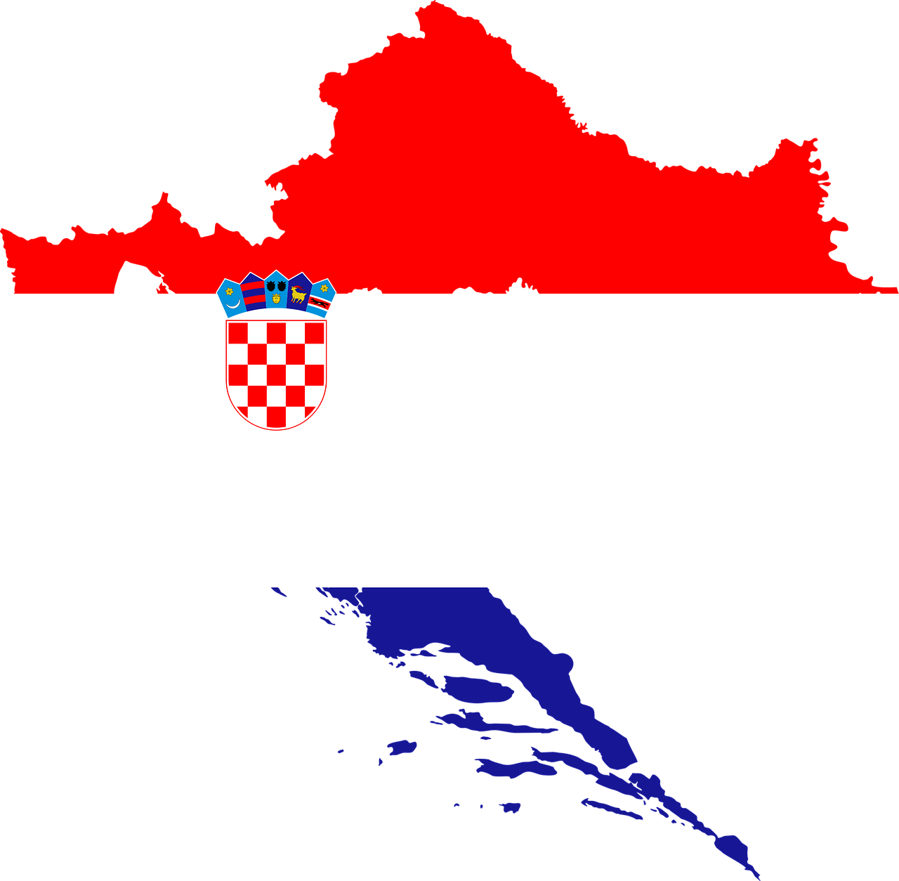 Kroatija, Šalis, Europa, Vėliava, Sienos, Žemėlapis, Tauta, Geografija, Kartografija, Svg