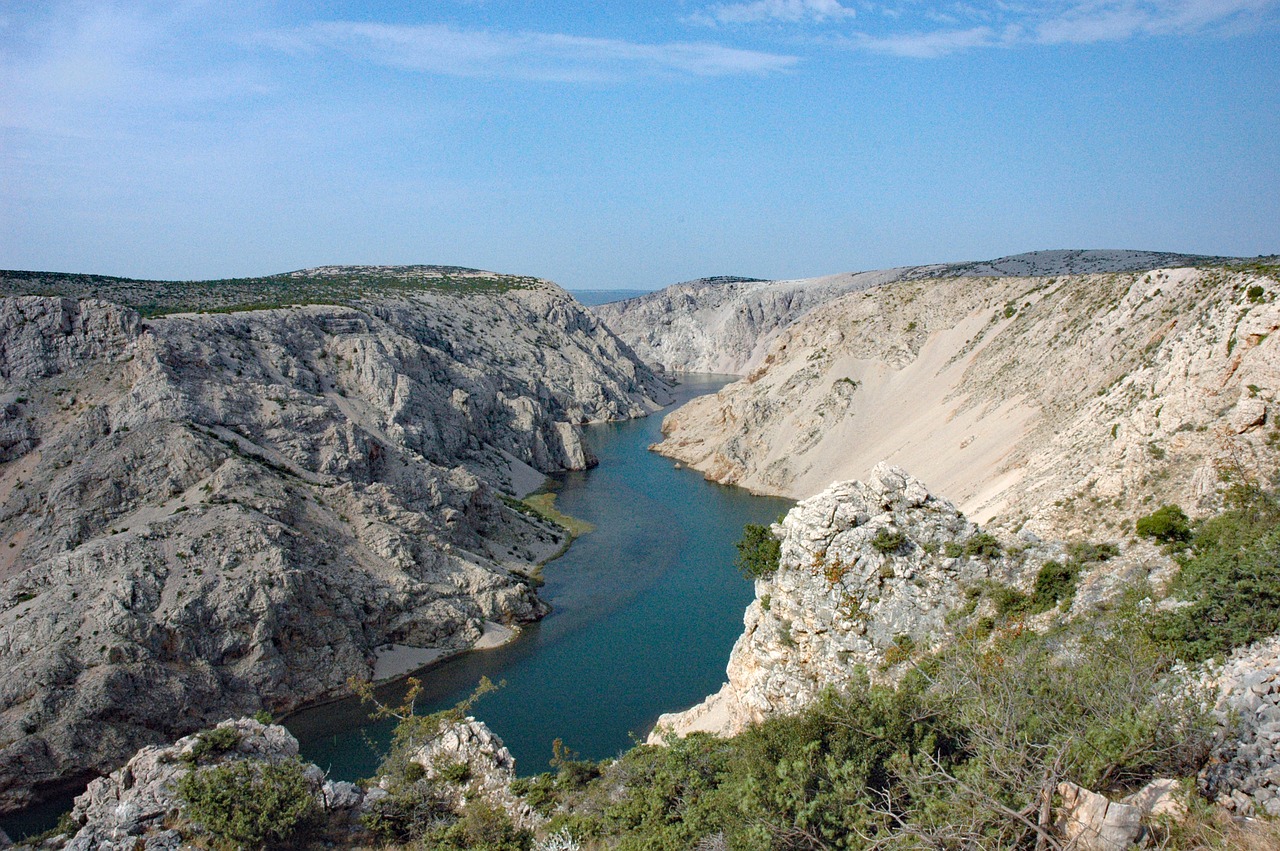 Kroatija 2008,  Dalmatija,  Upė Zrmanja,  Rokas,  Vasara,  Dangus, Nemokamos Nuotraukos,  Nemokama Licenzija