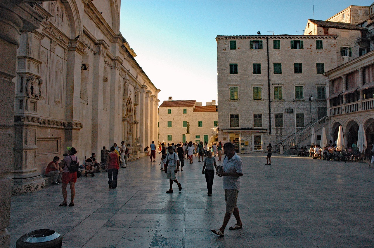 Kroatija 2008,  Šibenik,  Dalmatija,  Bazilika G,  Jakob,  Respublikos Aikštė,  Statyba,  Architektūra,  Istorinis Centras, Nemokamos Nuotraukos